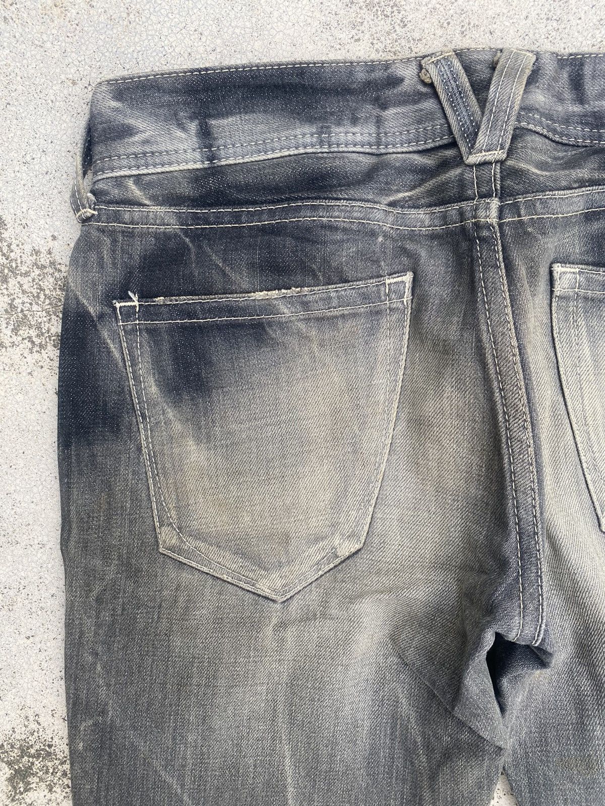 If Six Was Nine × Vanquish Vanquish Distressed Faded Claw Mark Denim Jeans Size US 30 / EU 46 - 16 Thumbnail
