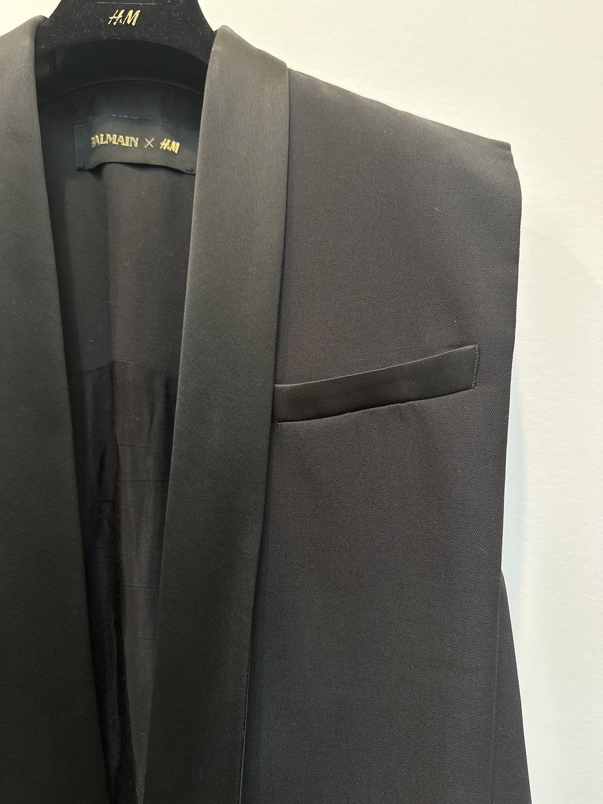 Balmain × H&M Sleeveless Tuxedo Open Blazer Size 38R - 8 Thumbnail