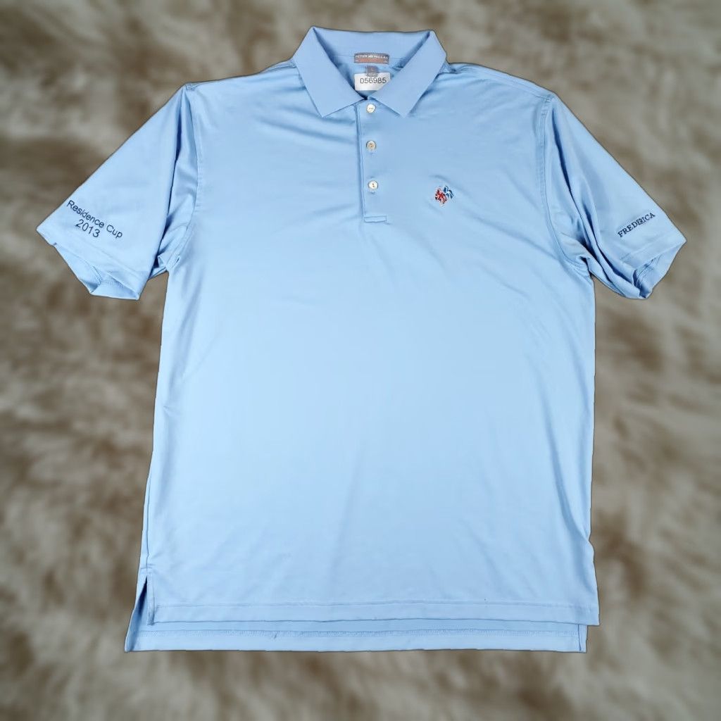 Peter Millar Peter Millar Polo Shirt Mens Large Blue Summer Comfort Short Sleeve Polo Casual Sports Mens Size US L / EU 52-54 / 3 - 1 Thumbnail