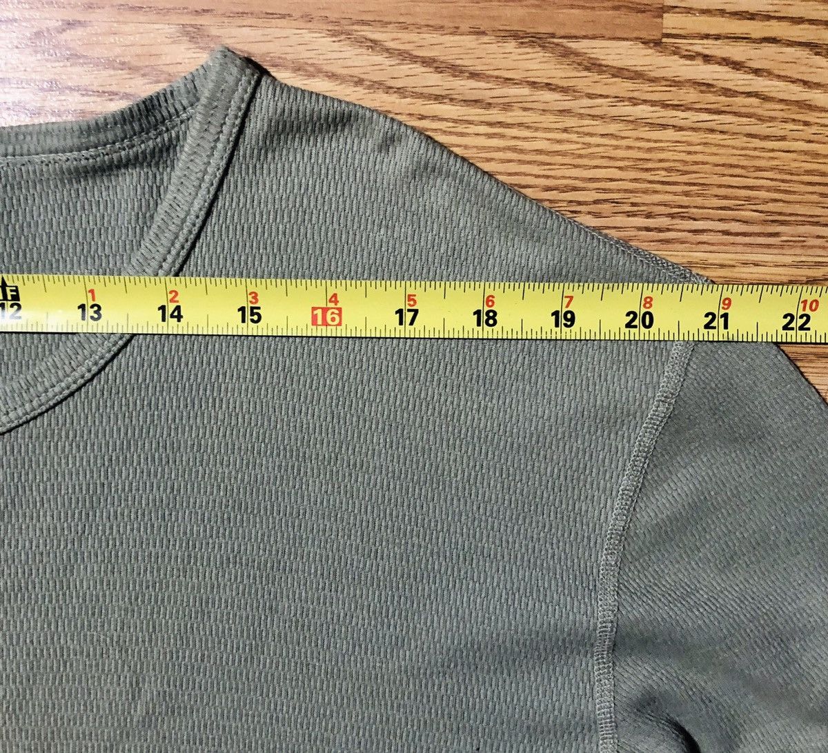 Civilianaire Civilianaire Knitwear Mens M Thermal Shirt Waffle Knit Green Size US M / EU 48-50 / 2 - 7 Thumbnail