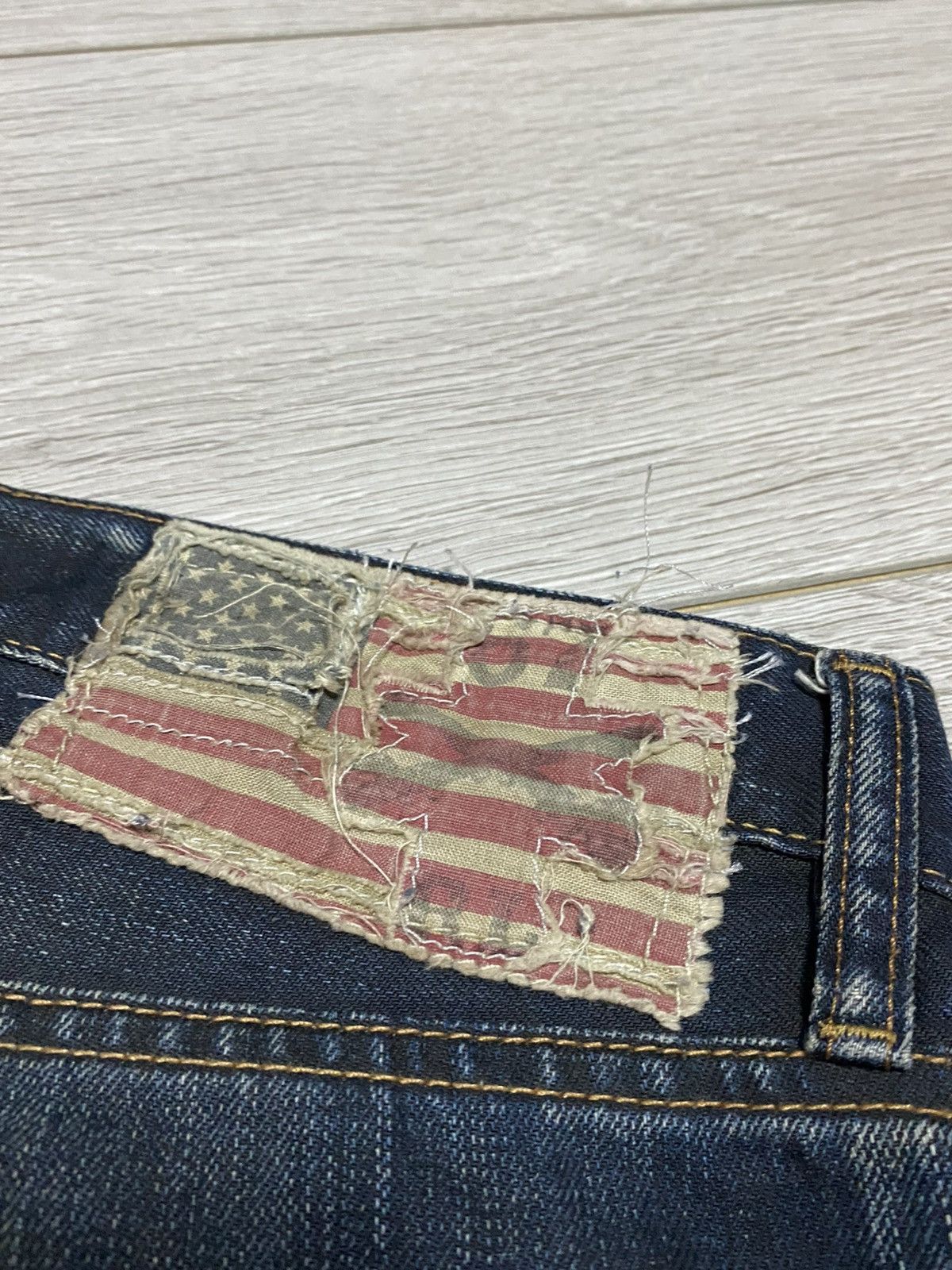 Polo Ralph Lauren Polo Ralph Lauren 🇺🇸 deep blue jeans USA flag pants selvedge Size US 32 / EU 48 - 11 Thumbnail