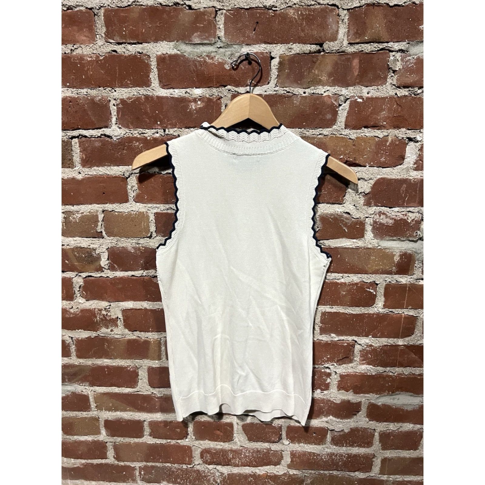 NIC+ZOE Nic + Zoe White Tank Top Womens Sleeveless Ribbed Size S Size S / US 4 / IT 40 - 2 Thumbnail