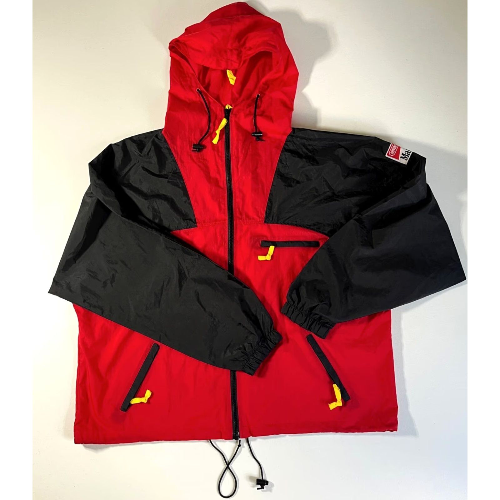 Marlboro Marlboro Adventure Team Men’s Vintage 90s Full Zip Hooded Windbreaker Jacket XL Red Black Nylon Windbreaker Zip Pockets Size US XL / EU 56 / 4 - 4 Thumbnail