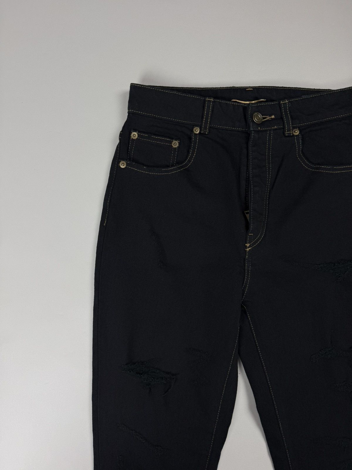 Saint Laurent Paris Saint Laurent Thrash Overdye Japan Denim Ladies Skinny Jeans Size 27" / US 4 / IT 40 - 8 Thumbnail