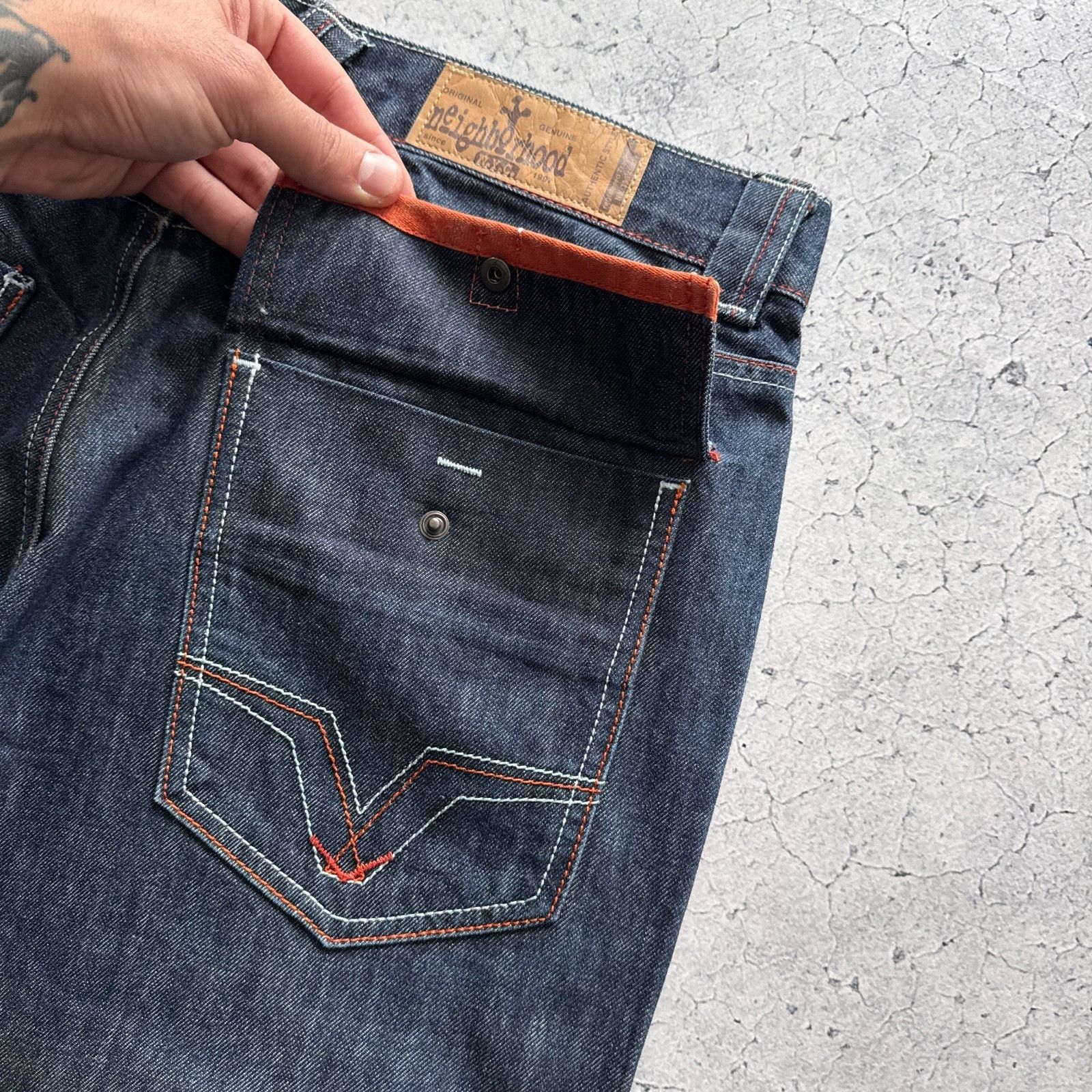 Neighborhood Neighborhood Selvedge Japan Denim Baggy Jeans Mens 34 Size Size US 34 / EU 50 - 15 Thumbnail