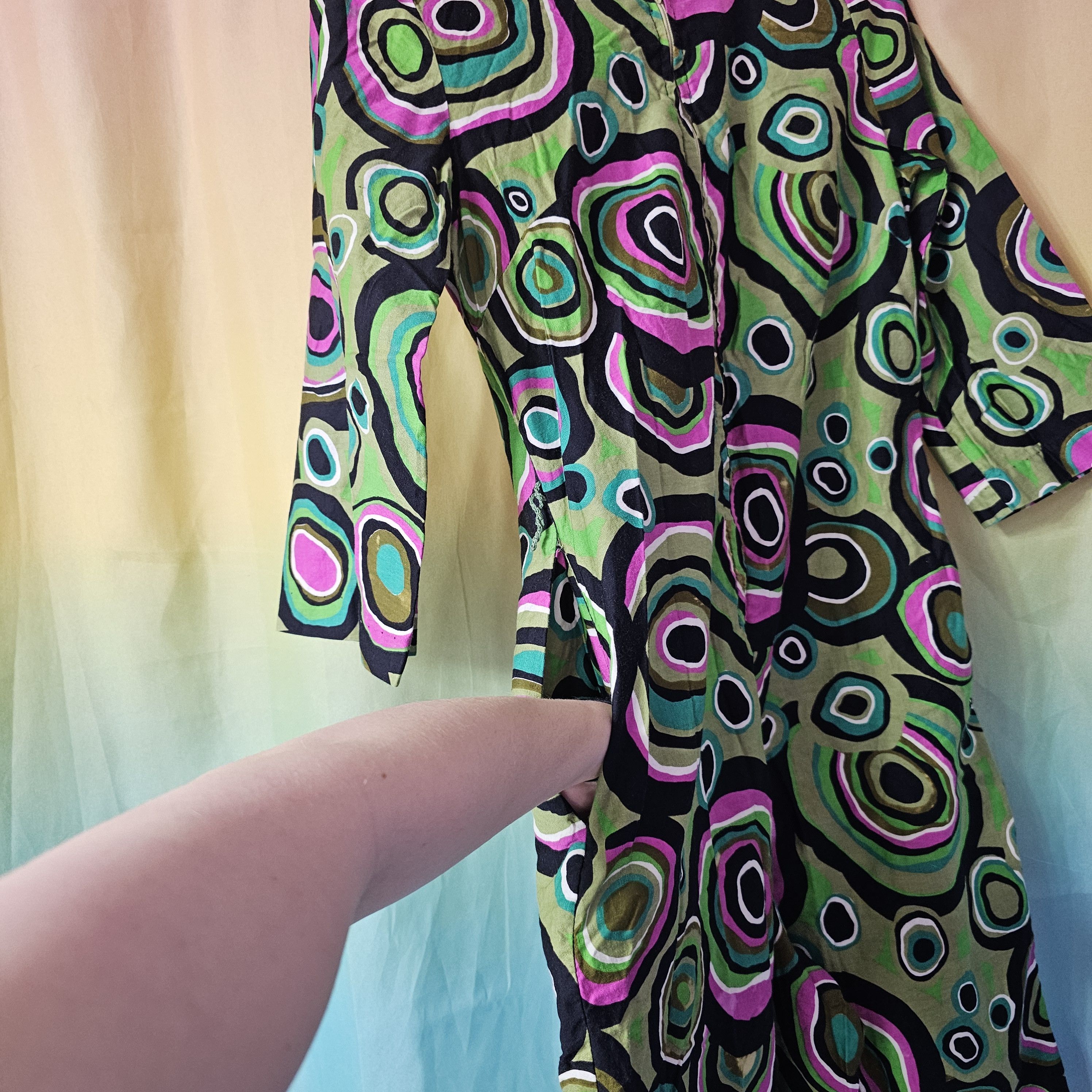 Other 60's Vintage Psychedelic Print Lounge Craft Jumpsuit Size 28" / US 6 / IT 42 - 11 Thumbnail