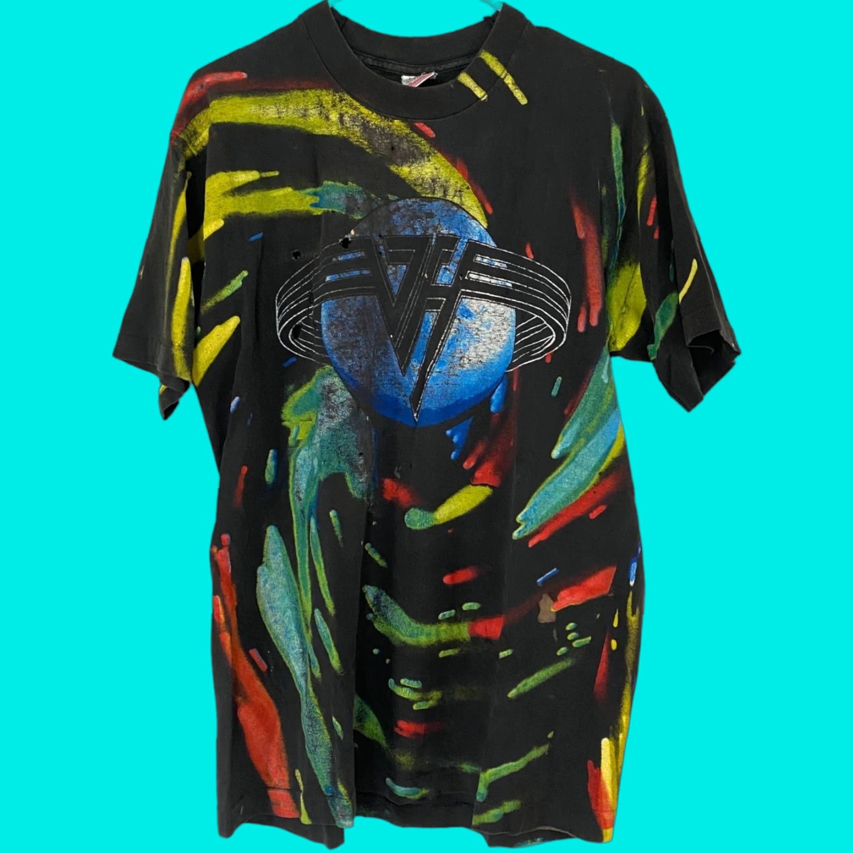 Fruit Of The Loom VINTAGE 1993 Van Halen Live U.S Tour Concert Rock Band T Shirt Mens Large L USA Size US L / EU 52-54 / 3 - 1 Thumbnail
