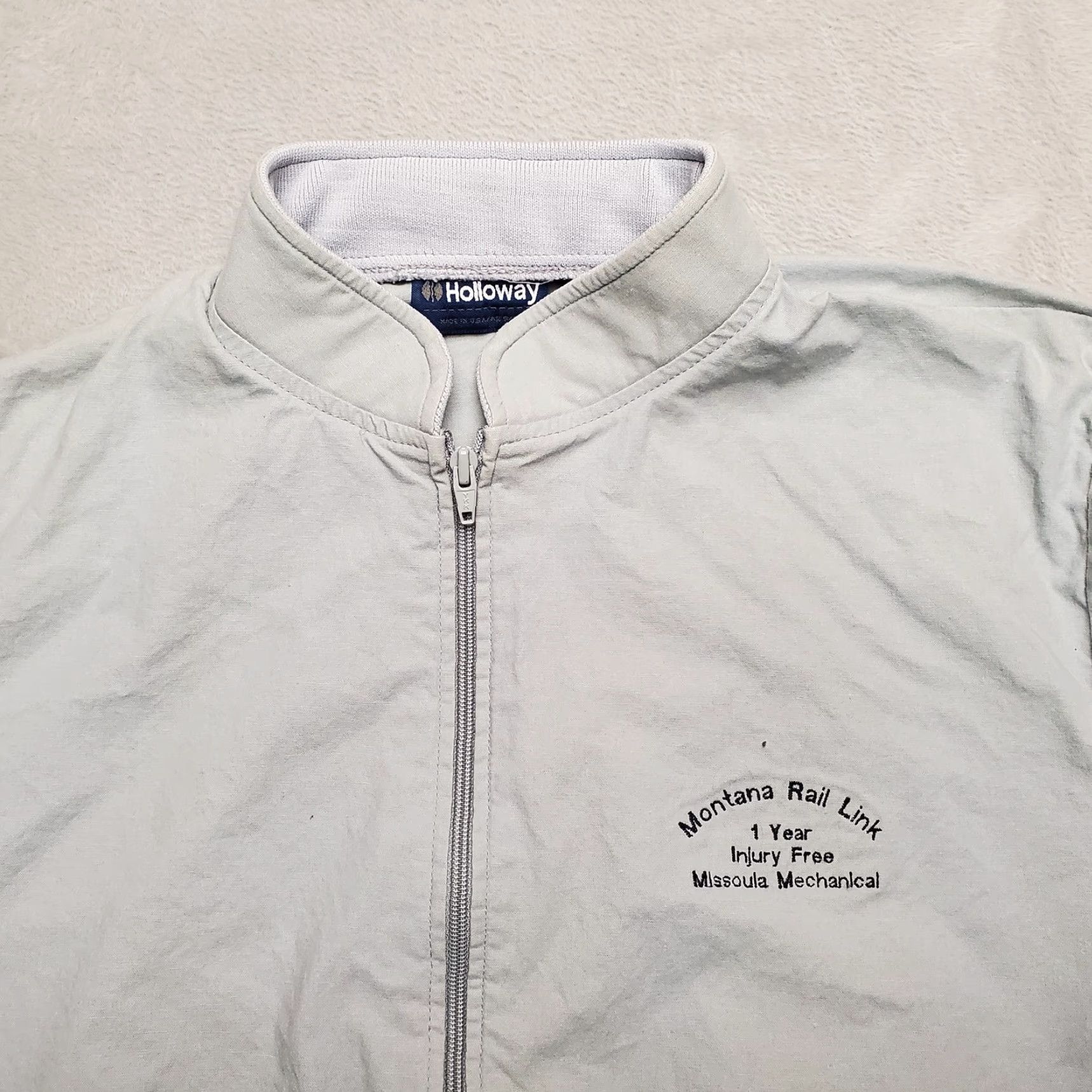 Holloway VINTAGE Montana Rail Link Jacket Mens L Gray Holloway Full Zip 1993 Railroad Size US L / EU 52-54 / 3 - 4 Thumbnail