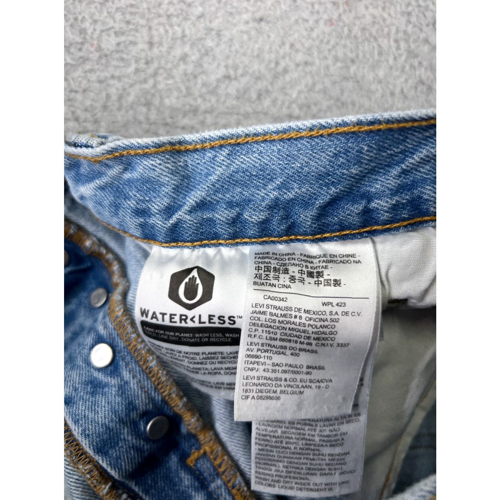Levi's Levis Jeans Adult 28 Blue Denim 501 XX Button Fly DESTROYED Premium Straight Regular Men Size US 28 / EU 44 - 7 Thumbnail