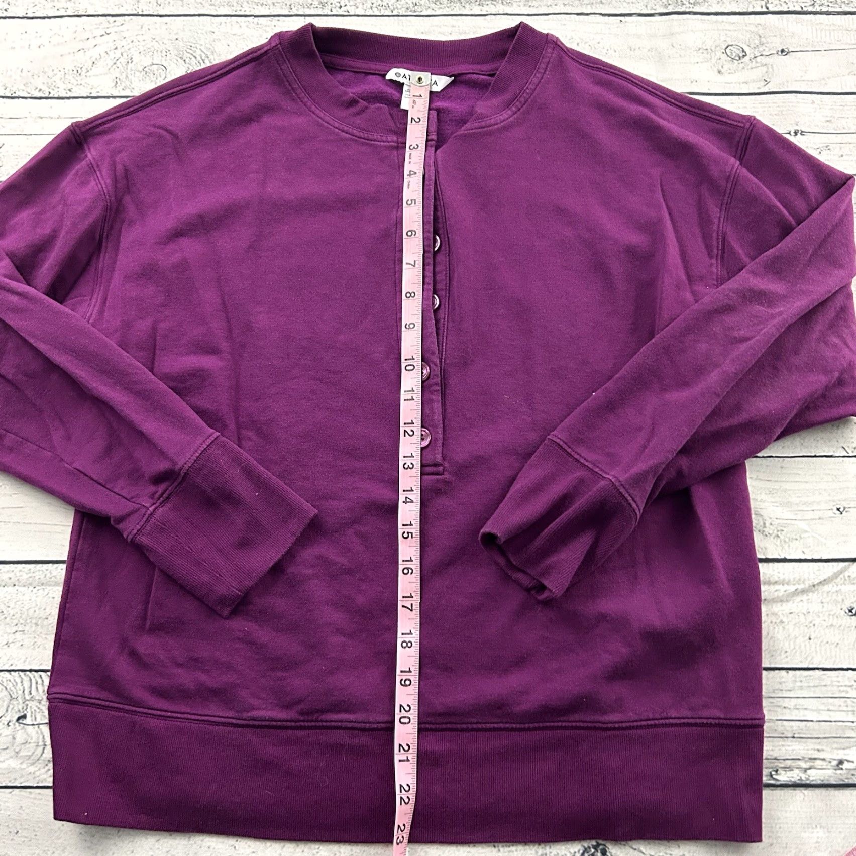 Athleta Athleta Pullover Henley Sweatshirt Women's S Purple Size S / US 4 / IT 40 - 3 Thumbnail