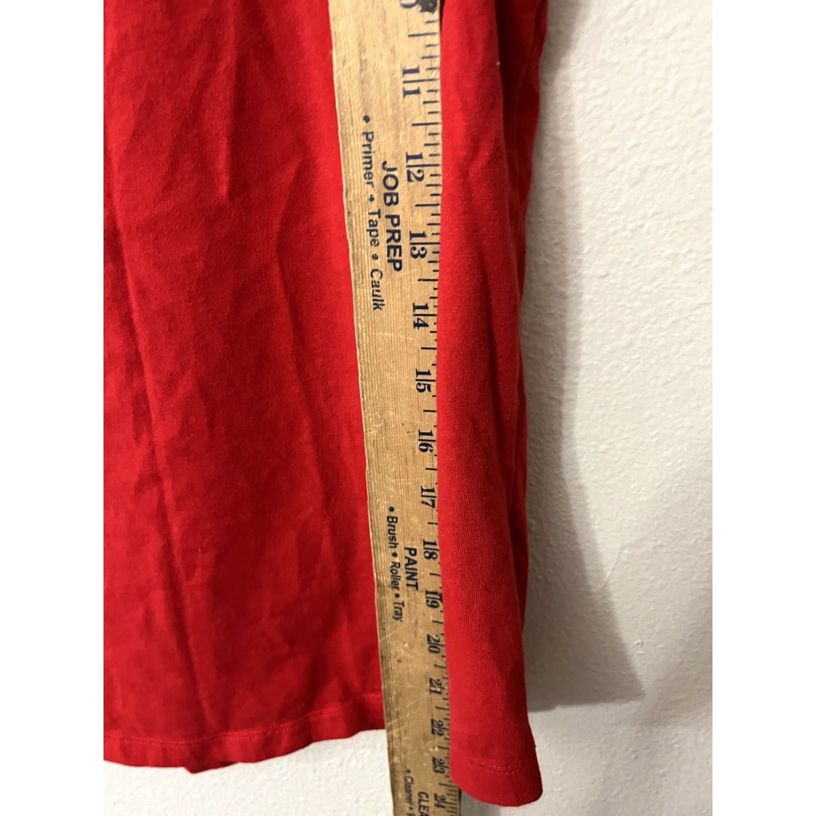 Tommy Hilfiger VINTAGE Tommy Hilfiger Women's T-Shirt Casual Short Sleeve Pullover Size Large Red Basic Summer Spring Fall Women's Size L / US 10 / IT 46 - 4 Thumbnail