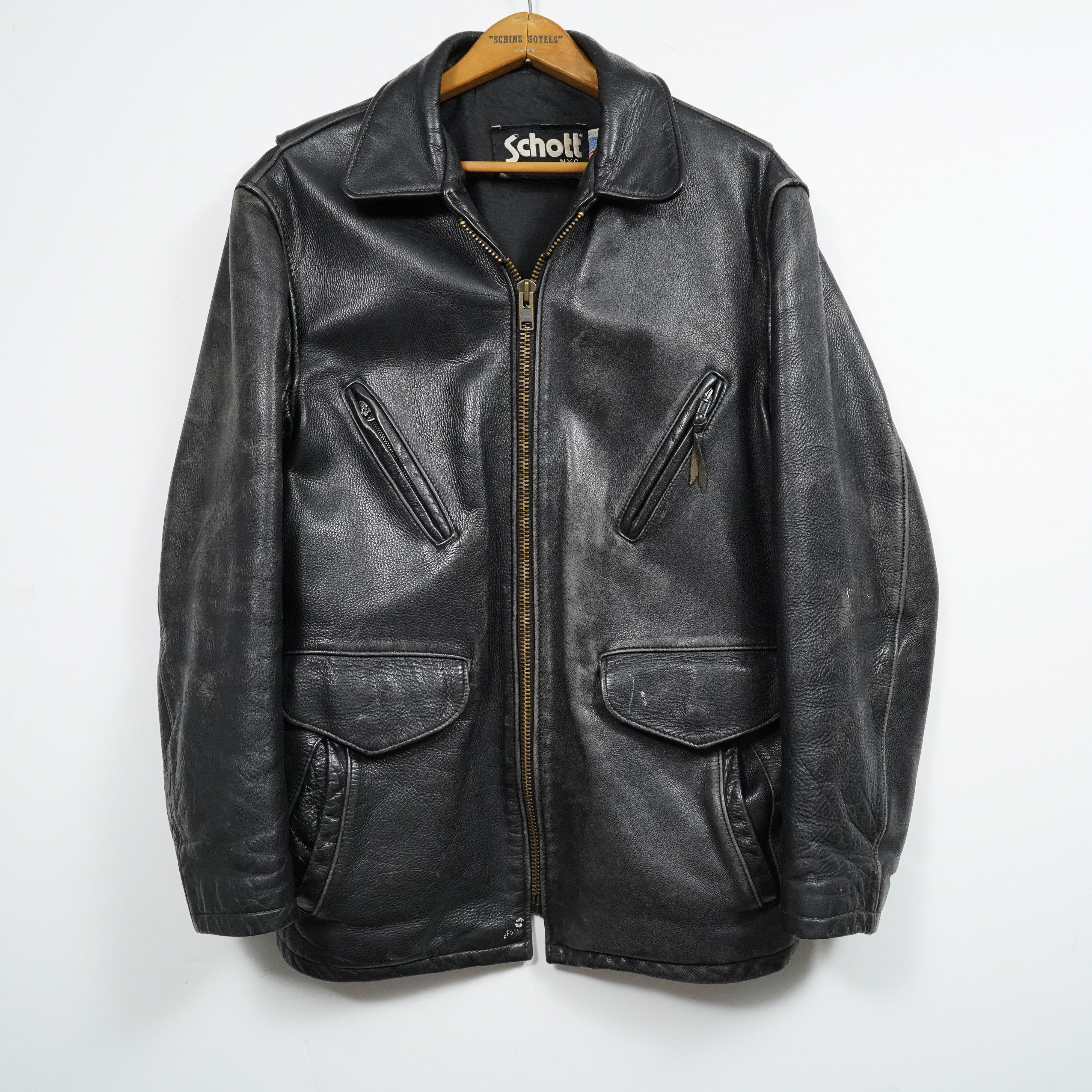 Schott × Vintage Schott vintage leather USA jacket 90s Id n 6875