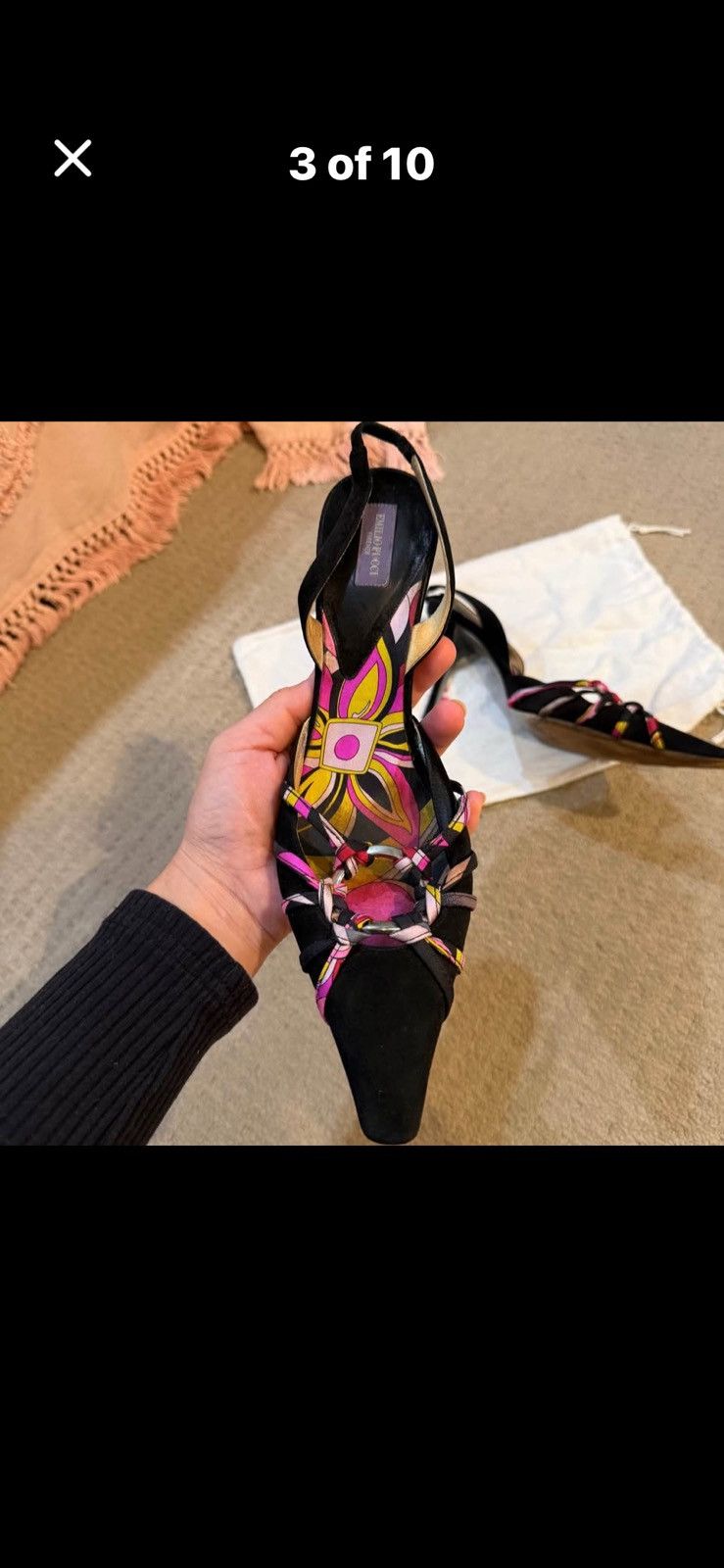 Emilio Pucci Emilio Pucci Vintage Slingback Heels Size US 7.5 / IT 37.5 - 2 Thumbnail