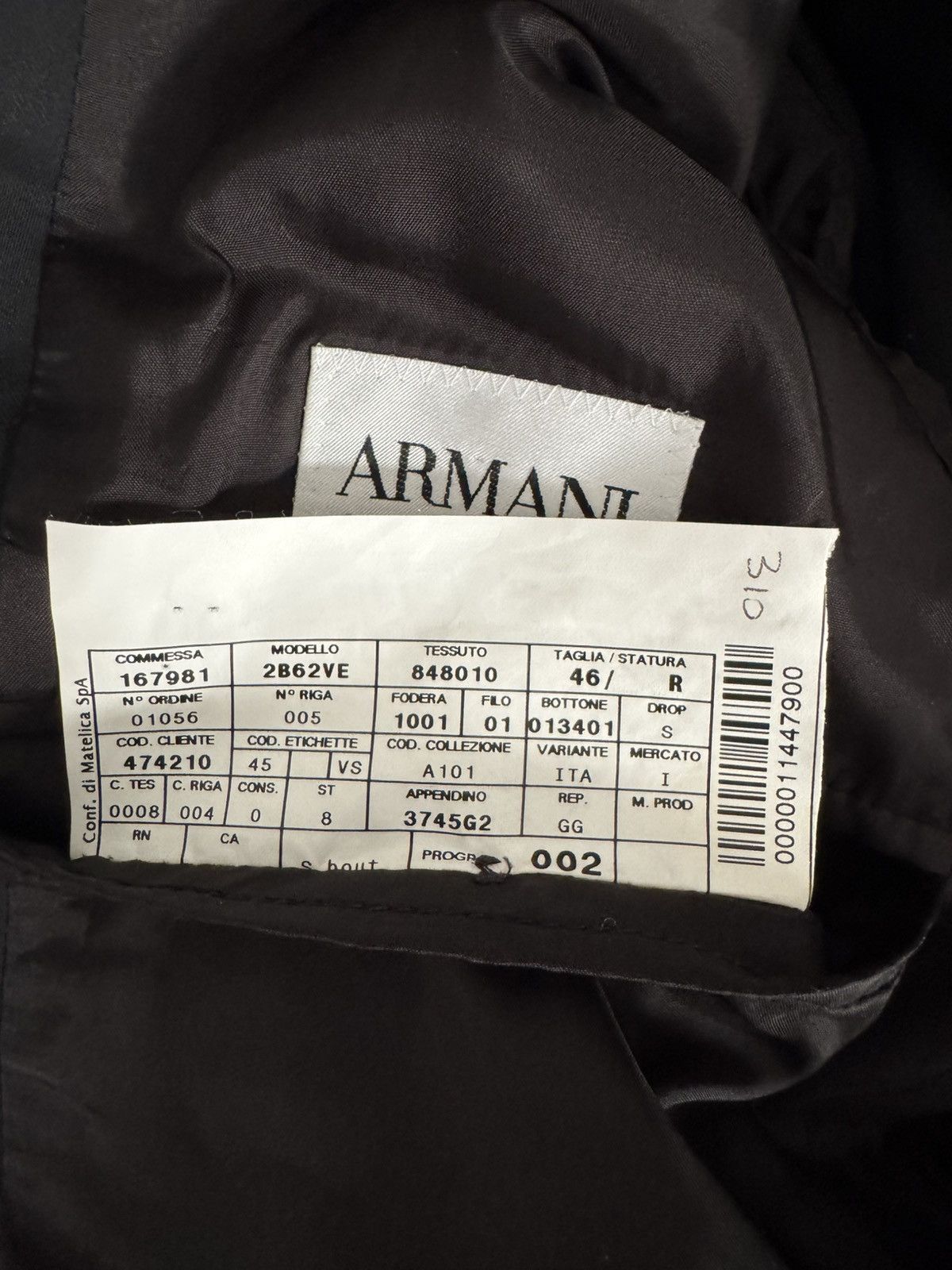 Armani Collezioni Armani collezioni black suit 46 Size 46R - 6 Thumbnail