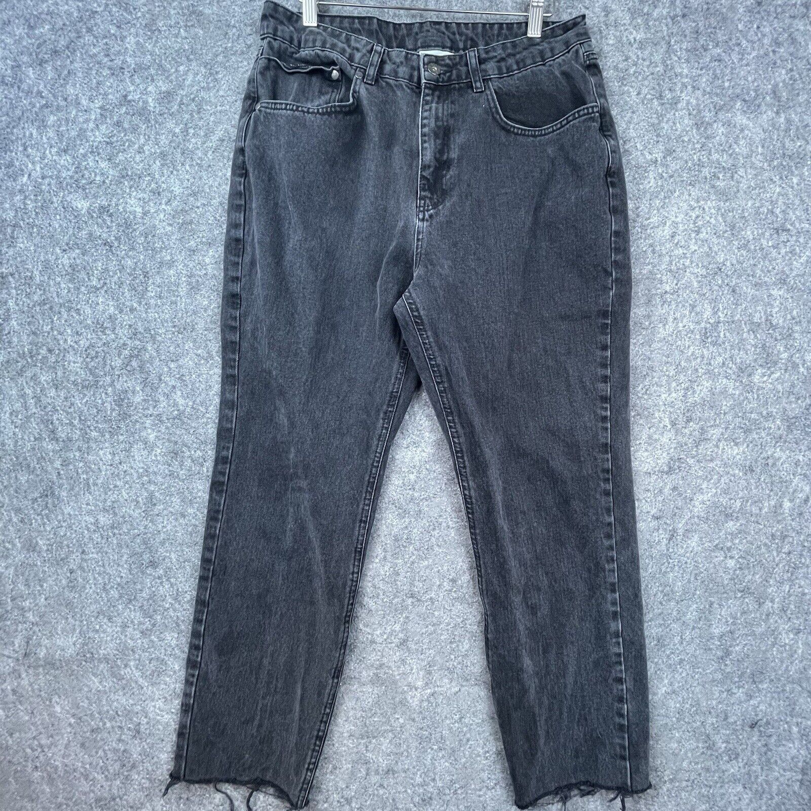 The Ragged Priest Ragged Priest Jeans Womens 32 Black Straight Raw Hem Ripped Size 32" / US 10 / IT 46 - 1 Thumbnail