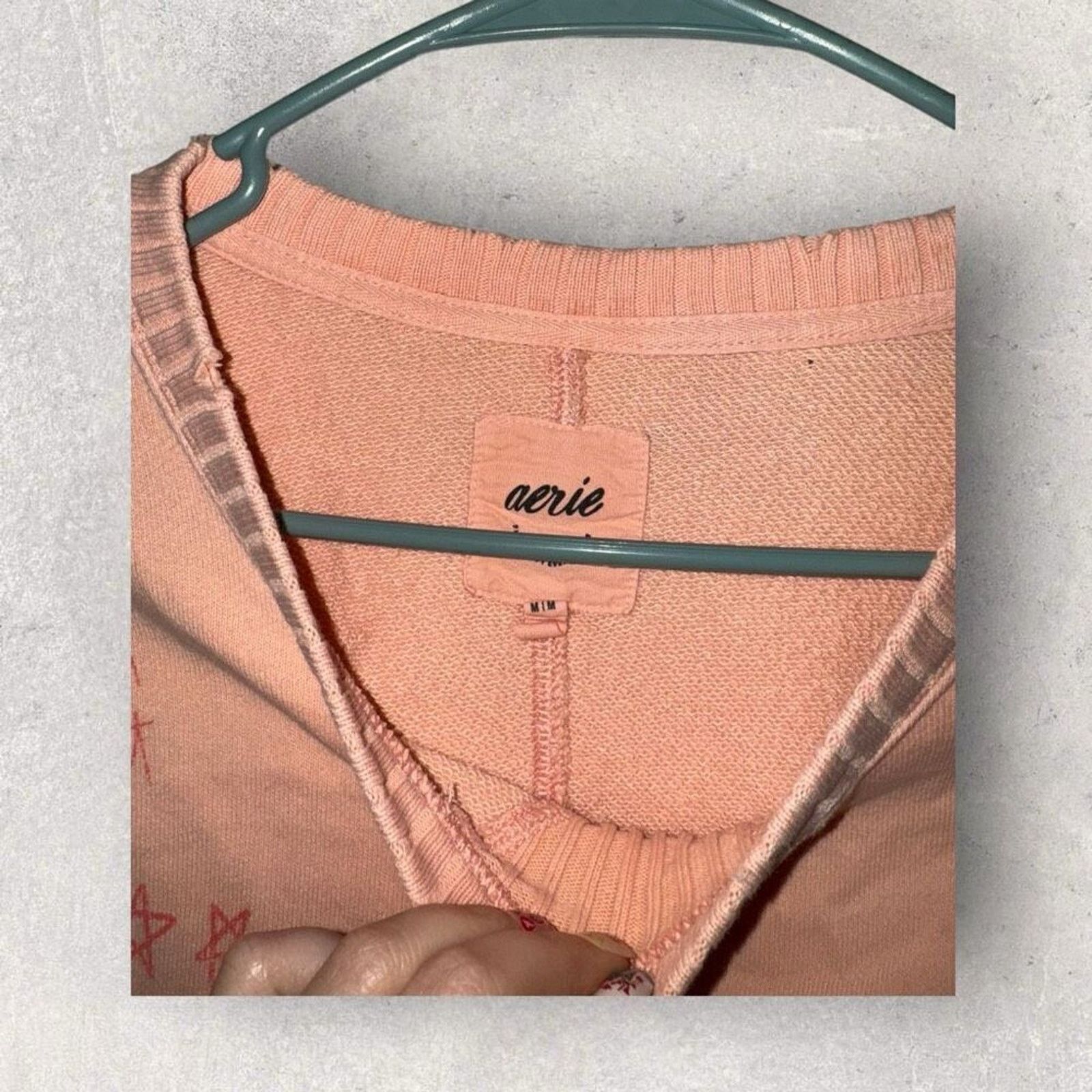 American Eagle Outfitters Aerie Peach After Sunset Distressed Sweatshirt - Medium Size M / US 6-8 / IT 42-44 - 5 Thumbnail