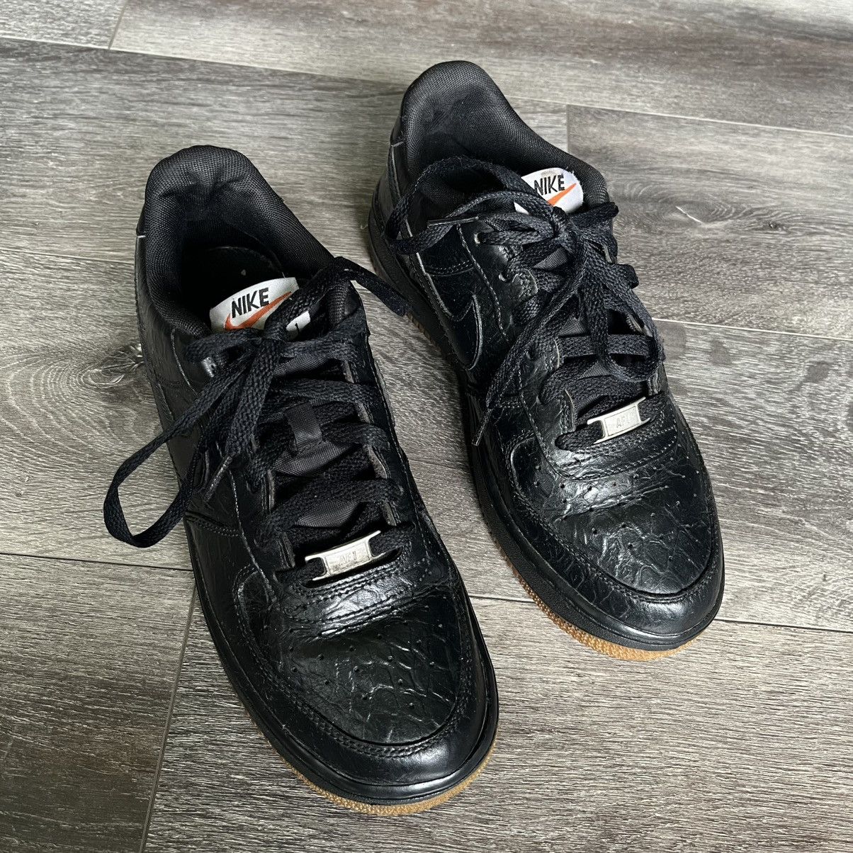 Nike Vintage Nike Air Force 1 BG Crocodile Leather Gum Low Shoes Size US 8.5 / IT 38.5 - 1 Thumbnail