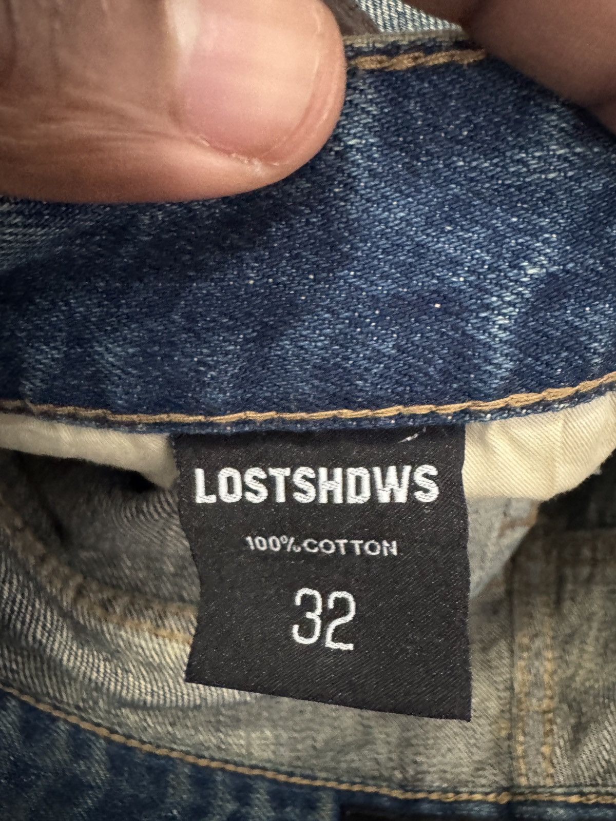 LOSTSHDWS LOSTSHDWS DISTRESSED DENIM SHORTS BLUE/BONE SIZE 32 Size US 32 / EU 48 - 6 Thumbnail