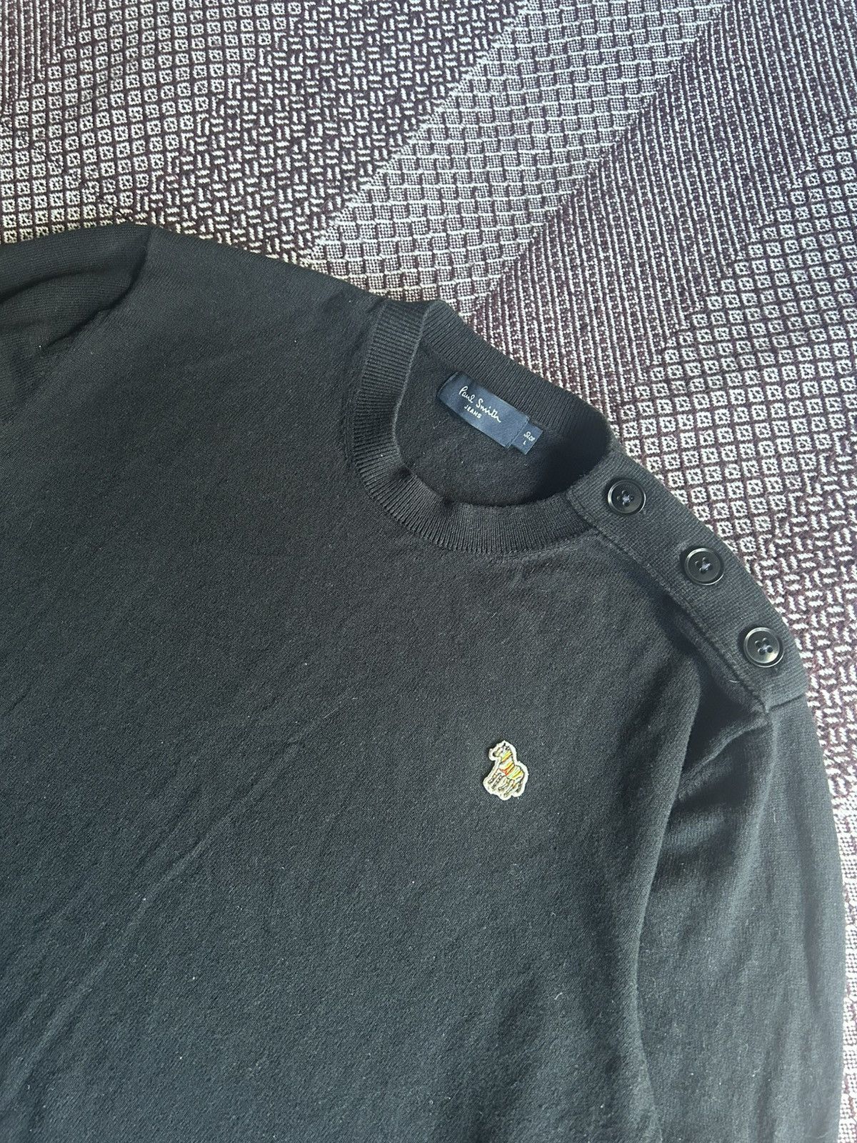 Paul Smith Paul Smith Jeans Wool & Cotton Sweater Solid Style Size L Size US L / EU 52-54 / 3 - 3 Thumbnail