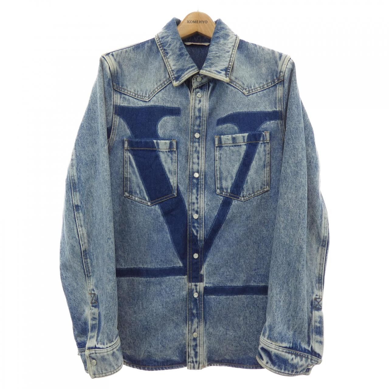 Valentino Valentino XV3DB01I847 Denim Jacket Denim Outerwear XV3DB01I847 DUTY FREE for USA