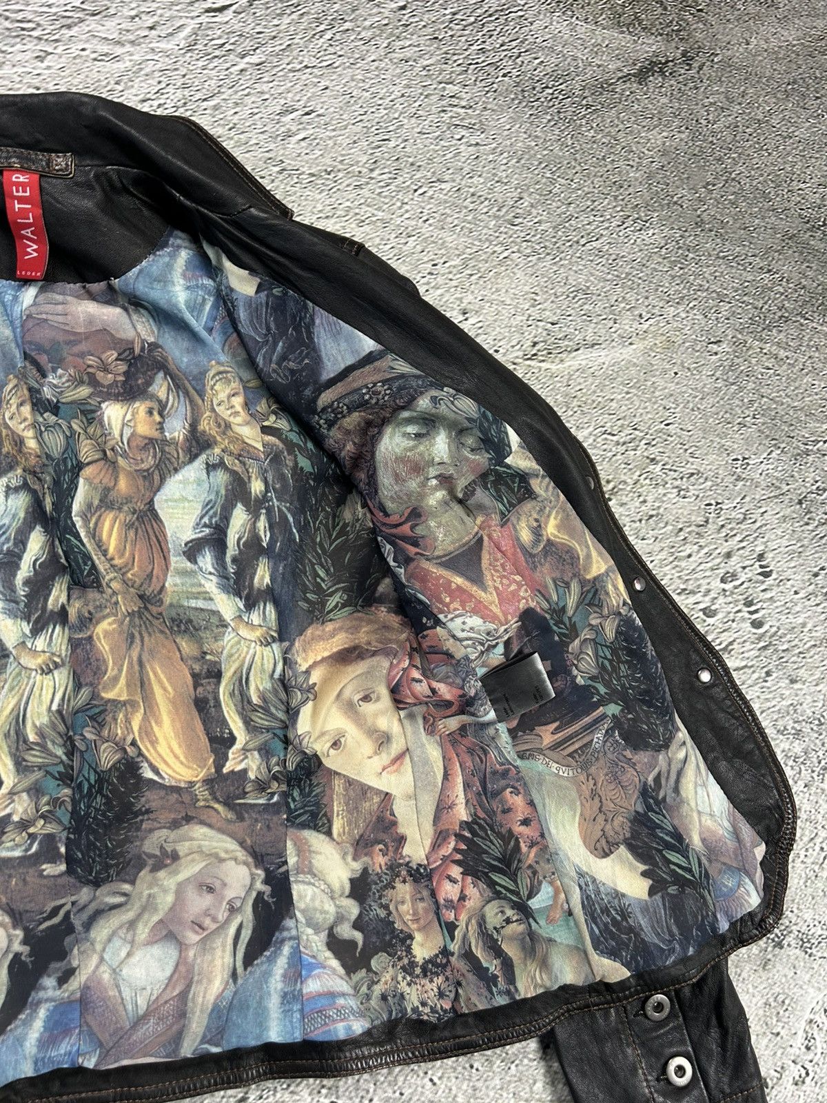 Designer × Vintage Vintage Leather Jacket Avant Garde Walter Leder Y2K Size S / US 4 / IT 40 - 9 Thumbnail