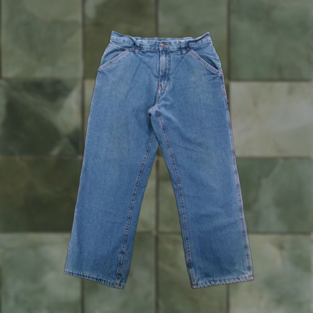 VINTAGE Faded Glory Carpenter Jeans Men 34X30 Blue Baggy Grunge