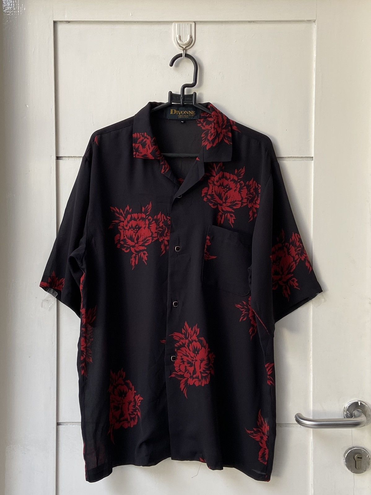 Designer × Japanese Brand DIVONNE Black Motive Shirt Size US S / EU 44-46 / 1 - 1 Thumbnail