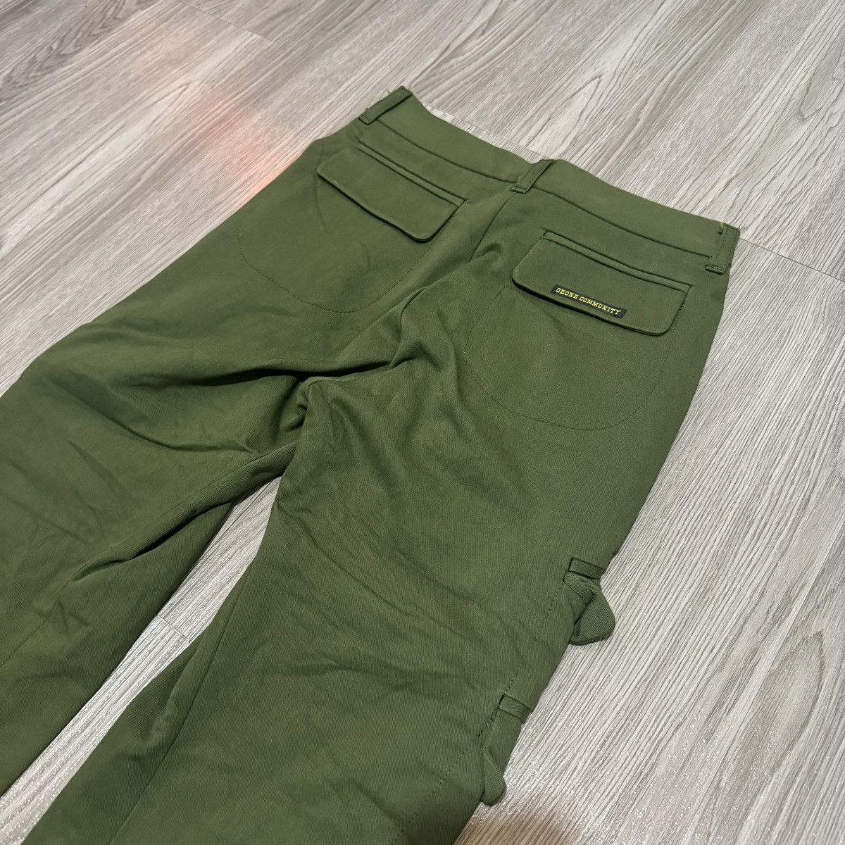 Japanese Brand Ozone Community Olive Green Cargo Pants Size 24" / US 00 / IT 34 - 9 Thumbnail