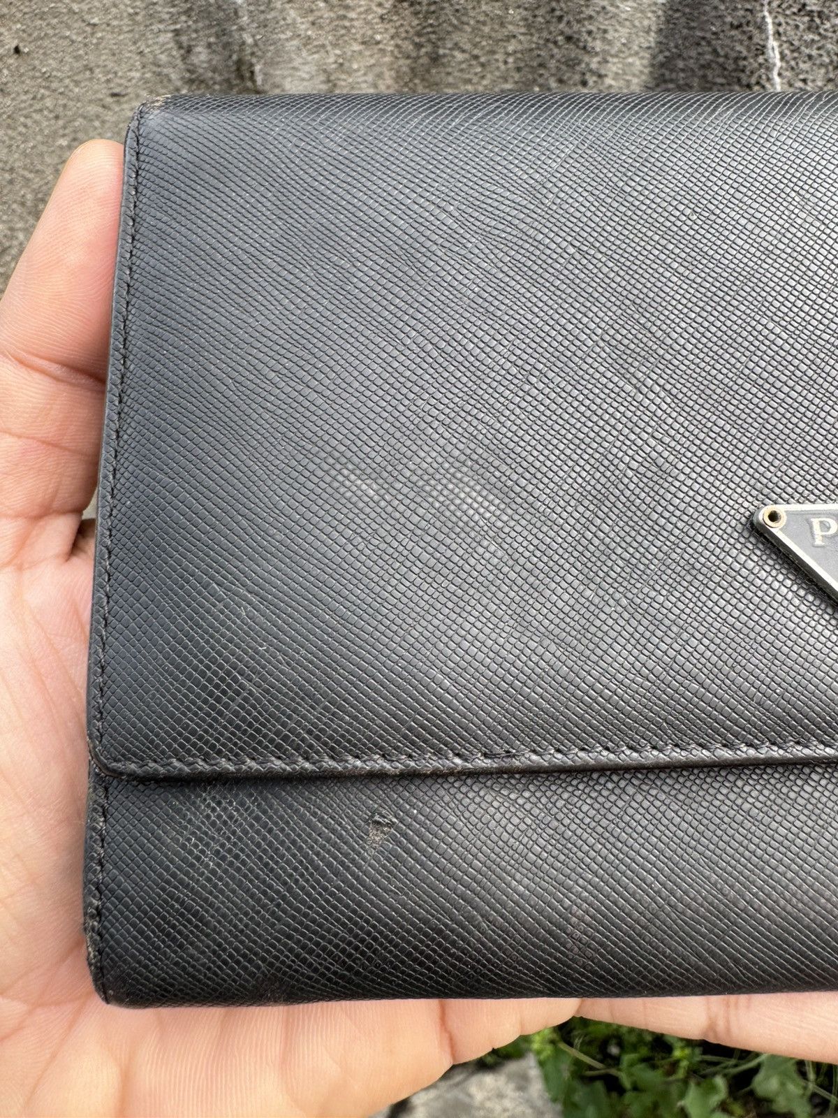 Prada PRADA Long Wallet Safiano Leather Black Auth Size ONE SIZE - 2 Thumbnail