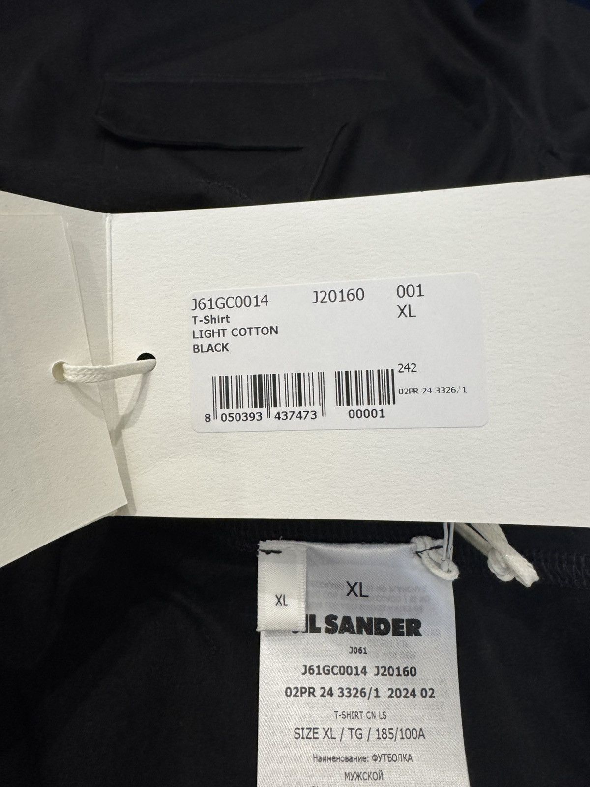 Jil Sander NWT Pocket Detail Long Sleeve T-Shirt - Black, XL Size US XL / EU 56 / 4 - 4 Thumbnail