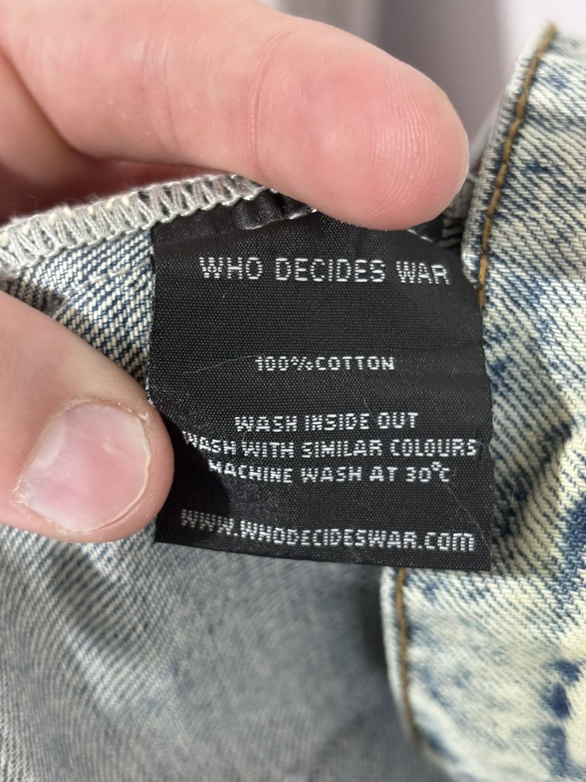 Who Decides War WHO DECIDES WAR ACID SPHERE DENIM JACKET Size US L / EU 52-54 / 3 - 9 Thumbnail
