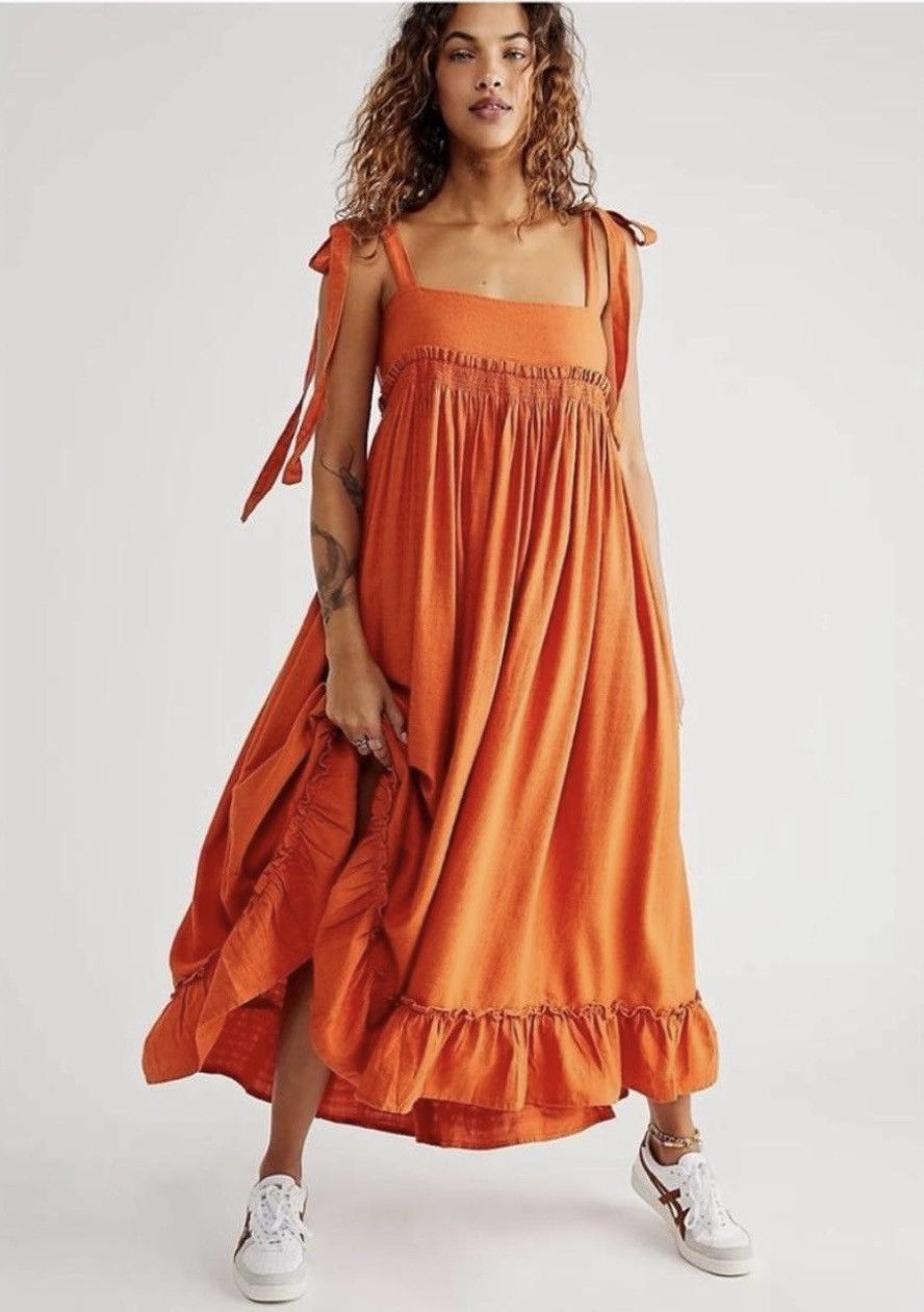 Free People Free People Endless Summer Gretchen Pinafore Maxi Dress Size S / US 4 / IT 40 - 1 Thumbnail