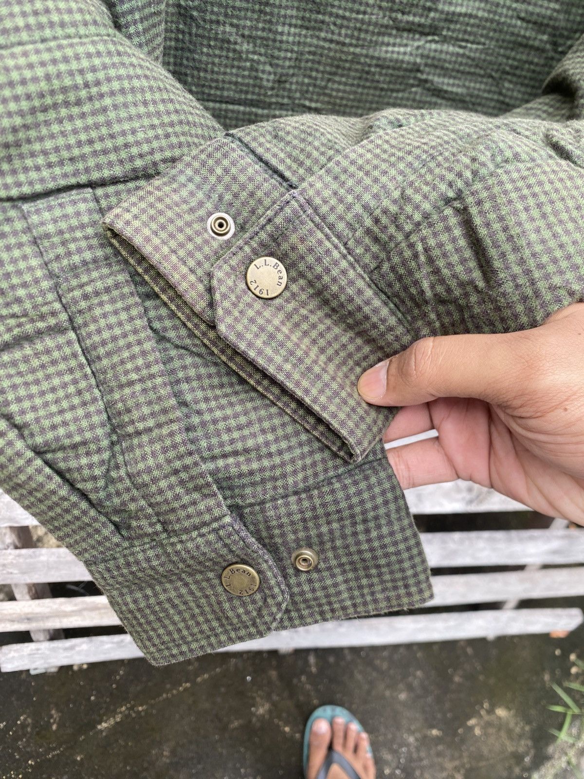 L.L. Bean Vintage L.L Bean Checkered Puffer Jacket - sunfaded Size US S / EU 44-46 / 1 - 9 Thumbnail