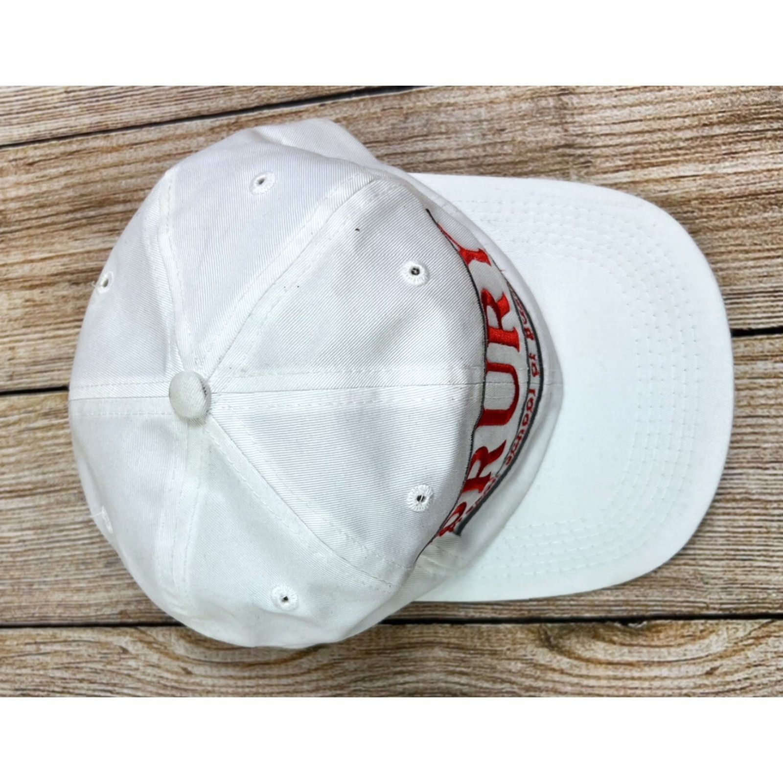 Russell Athletic VINTAGE The Game Snapback Hat College Business Men One Size White Adjustable Lightweight Drury College School Of Business The Game Size ONE SIZE - 2 Thumbnail