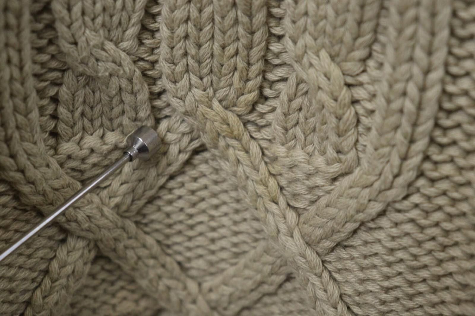 Designer Hackett London Tan Cable Knit Crew Neck Sweater Size L Size L / US 10 / IT 46 - 7 Thumbnail