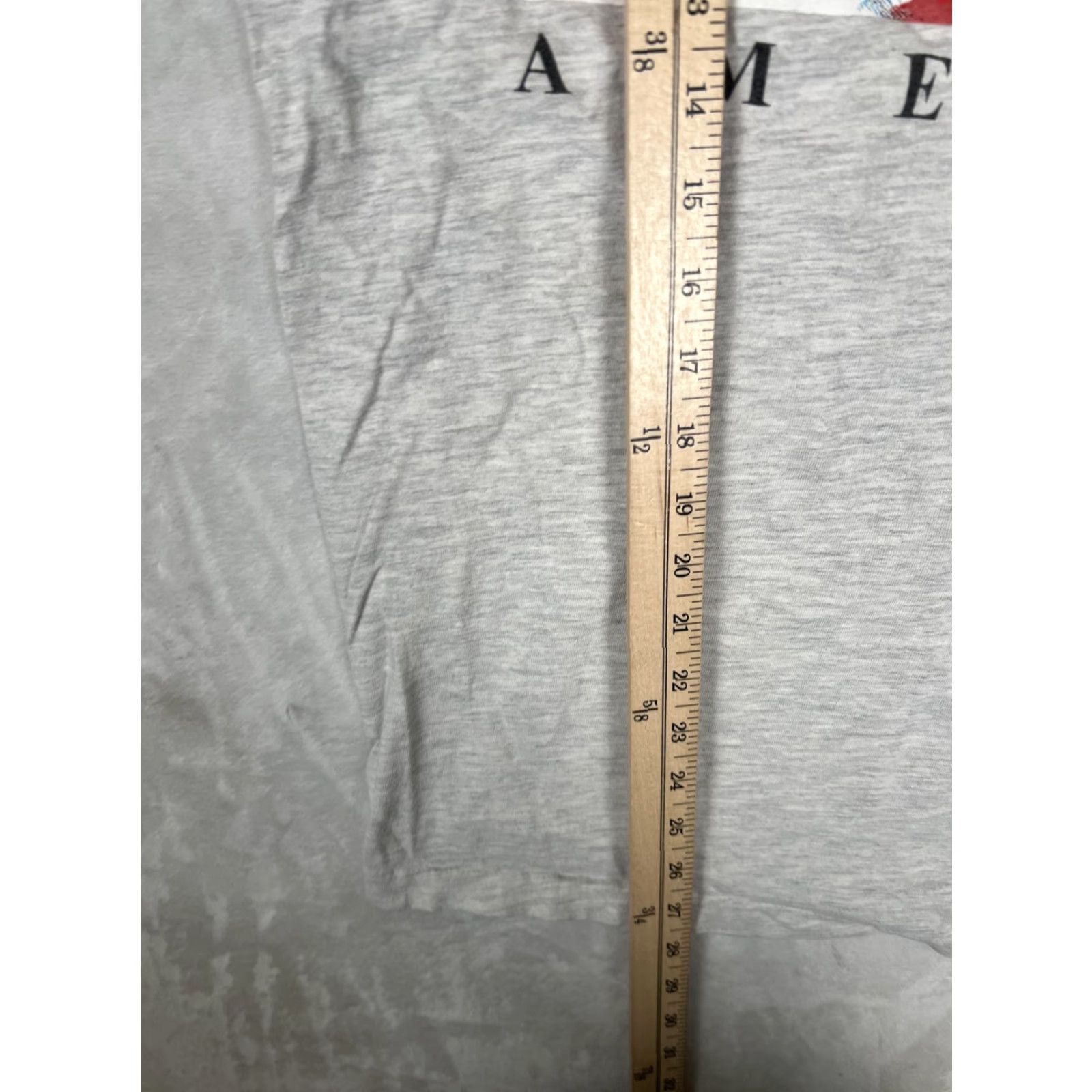Vintage VINTAGE Oneita USA Flag Patriotic T-Shirt Mens XL Gray Short Sleeve Crew Neck Graphic Print 1991 Size US XL / EU 56 / 4 - 7 Thumbnail