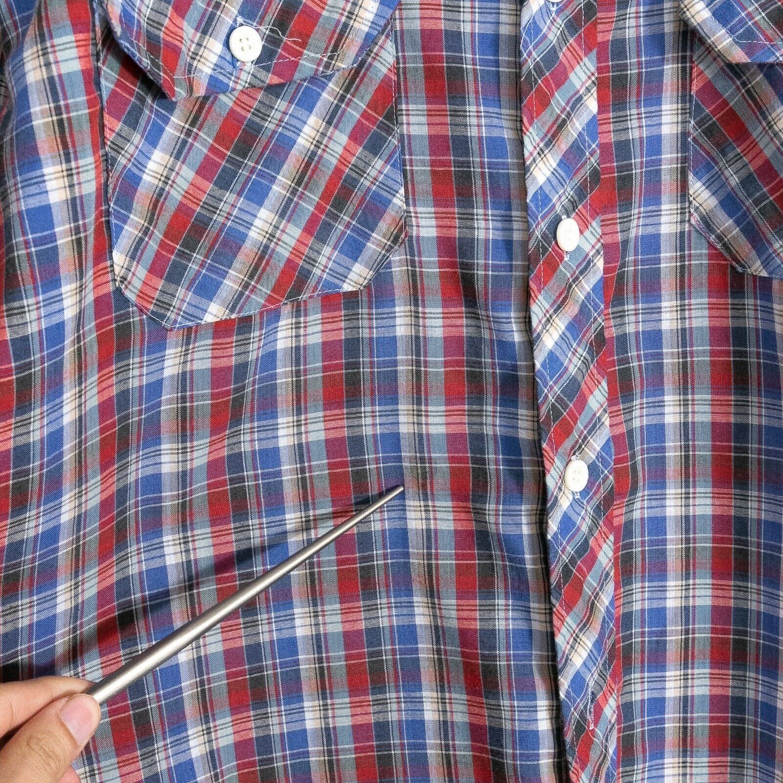 Dickies Vintage Dickies Button Up Plaid Shirt Medium Distressed Red Size US M / EU 48-50 / 2 - 4 Thumbnail