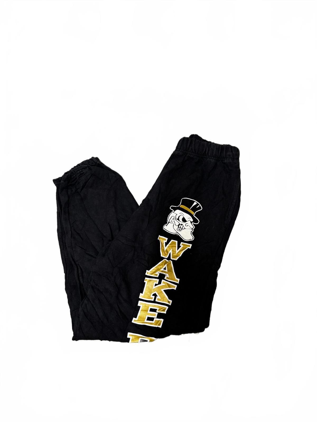 Designer Wake Forest University Sweatpants - Black with Logo Size US 30 / EU 46 - 4 Thumbnail