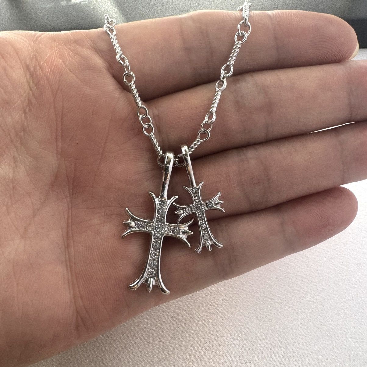 Designer CZ Cross Pendant Necklace for Men Women Hip Hop Unisex Style Size ONE SIZE - 4 Thumbnail