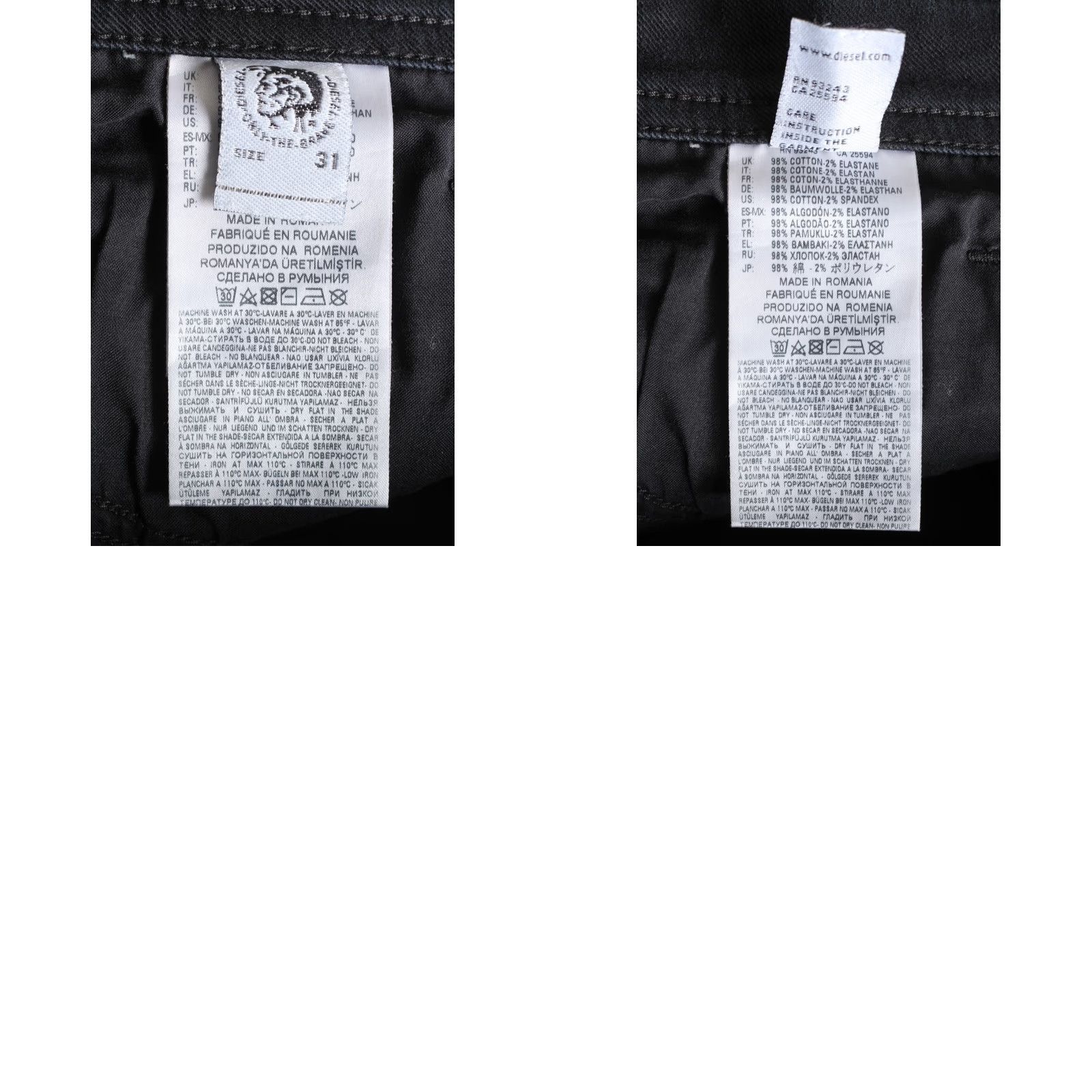 Diesel DIESEL THOMMER Jeans Men Slim Skinny 31x32 W31 L32 DZ7488 Grey/Dark Denim Size US 31 - 8 Thumbnail