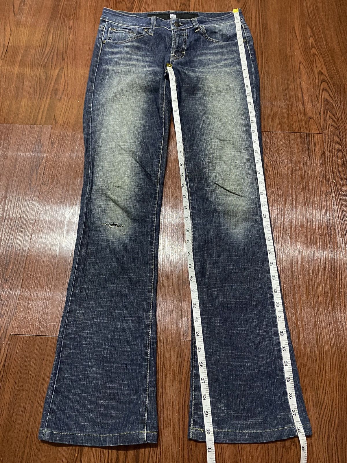 Marithe + Francois Girbaud Vintage Marithe Francois Girbaud Blue Wash Flare style Jeans Size 29" - 17 Thumbnail