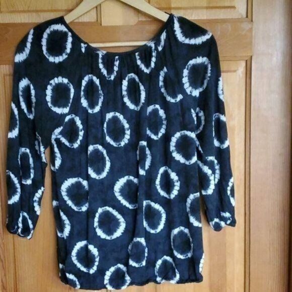 Michael Kors Michael Kors Tye Dyed Black & White Pullover Sz. S Blouse Tu Size S / US 4 / IT 40 - 7 Thumbnail