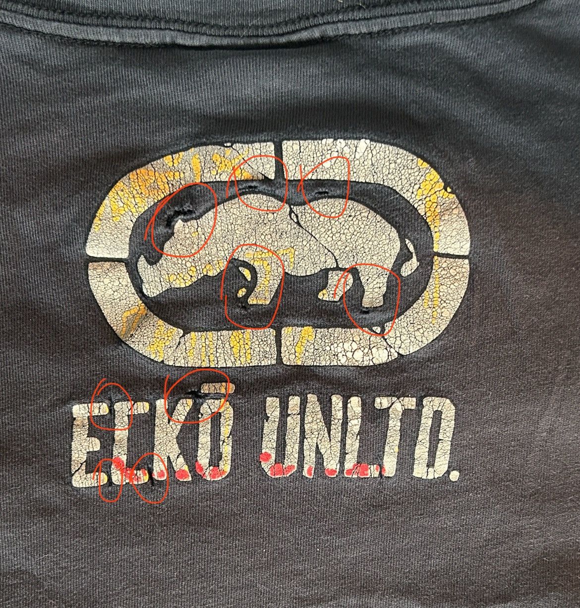 Ecko Unltd. Y2K Ecko Untold Baggy Skater Crackling 3D Effect Graphic Tee Size US XXL / EU 58 / 5 - 8 Thumbnail