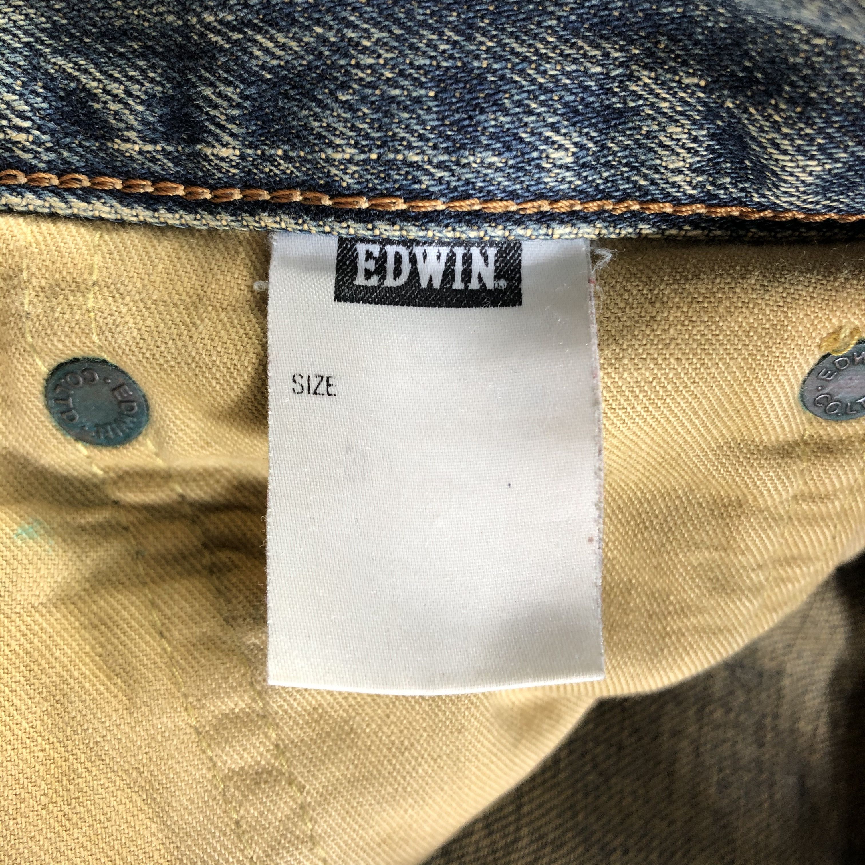 Edwin Vintage 90s Rusty Edwin 505 Selvedge Jeans-JM3566 Size US 33 - 9 Thumbnail