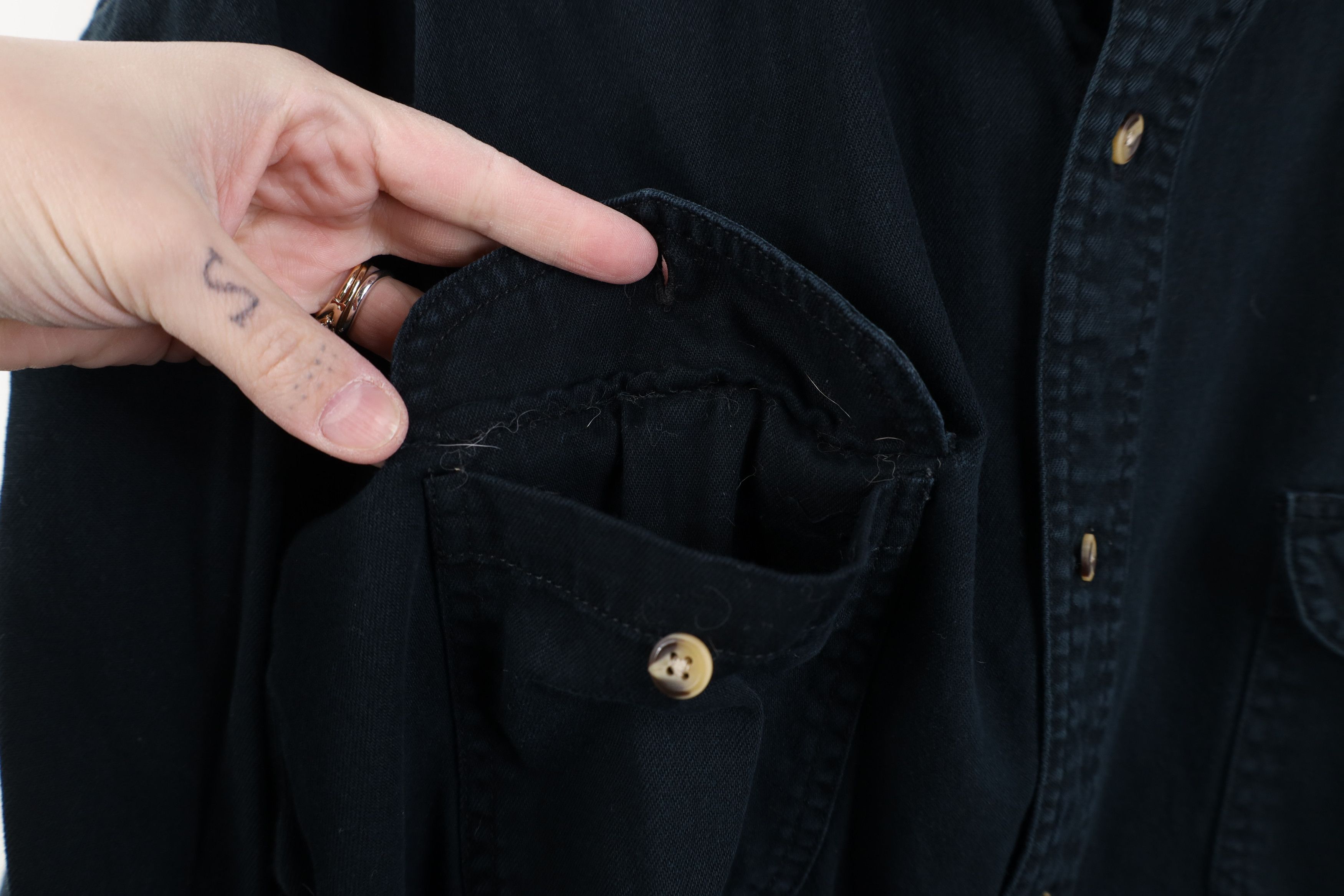 Vintage Vintage 90s Streetwear Twill Collared Button Down Shirt Size US XL / EU 56 / 4 - 6 Thumbnail