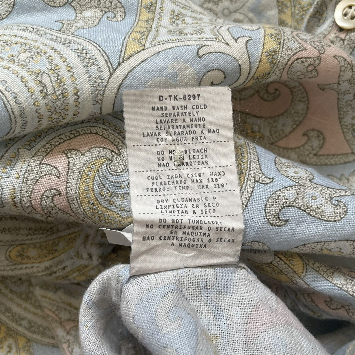 Ermenegildo Zegna Ermenegildo Zegna Mainline Print Linen Short Sleeve Shirt Size US M / EU 48-50 / 2 - 6 Thumbnail