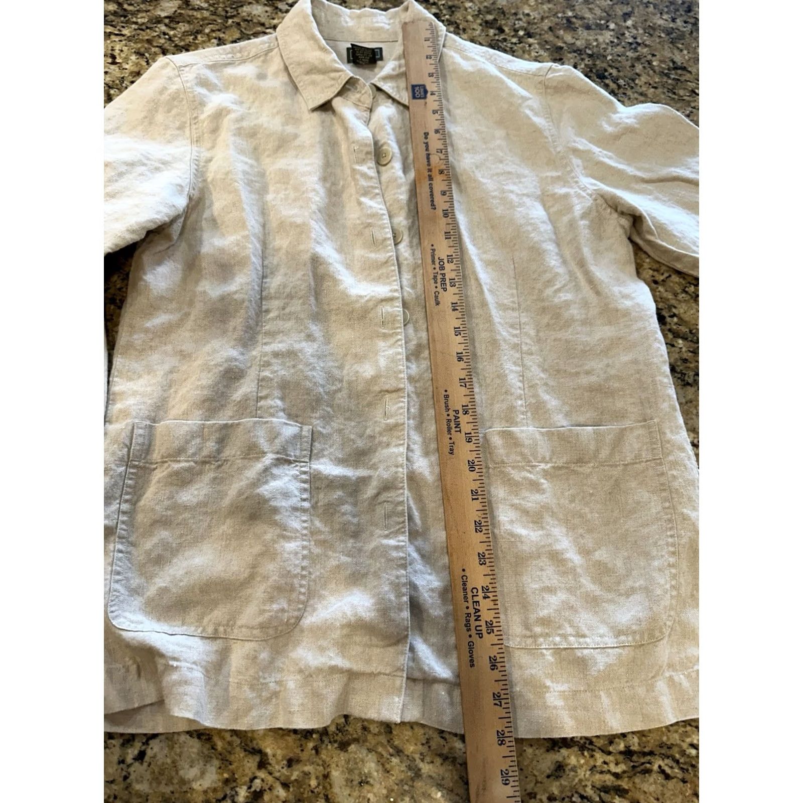 Vintage L.L.Bean Jacket Women Size 8 Linen Beige Oatmeal 100% Linen Utility Regular Basic Jacket Womens Size M / US 6-8 / IT 42-44 - 4 Thumbnail