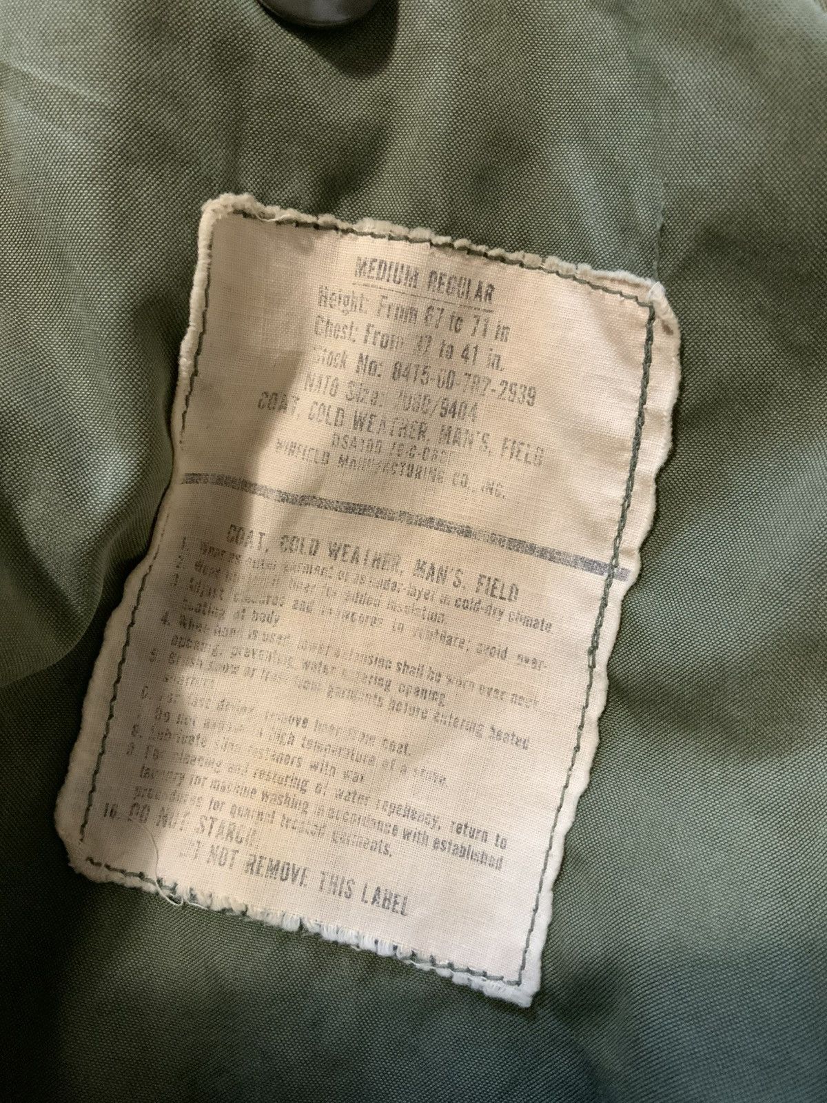 Vintage 70s Winfield M65 US Military Vietnam War Era Field Jacket Size US M / EU 48-50 / 2 - 17 Thumbnail
