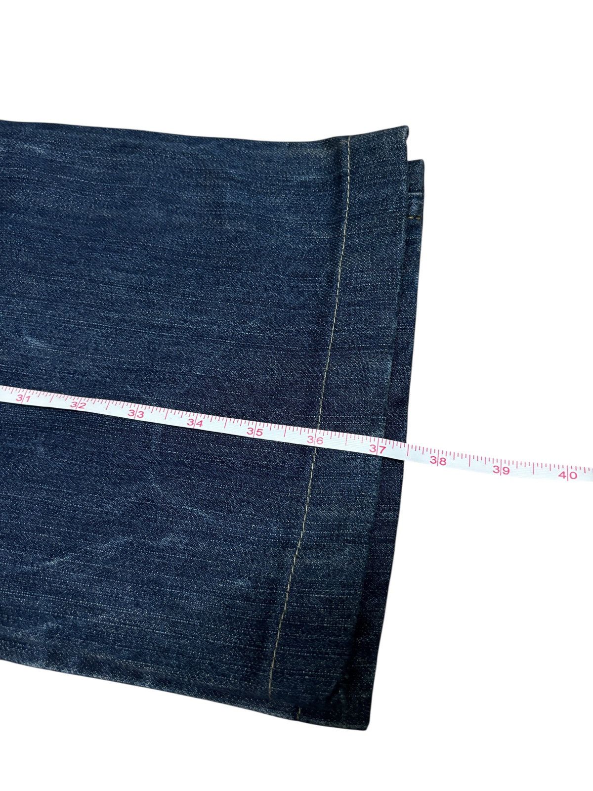 Japanese Brand Y2K Red Pepper Wide Flare Denim Jeans Size 30" / US 8 / IT 44 - 12 Thumbnail
