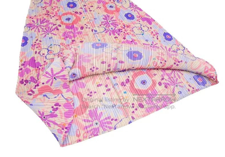 Issey Miyake Issey Miyake SIZE:3 Pink Midi Skirt Size 22" - 4 Thumbnail